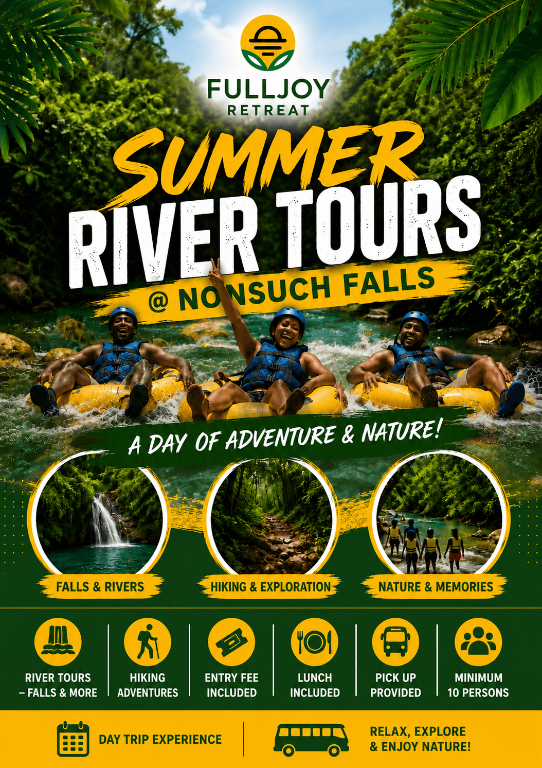 FullJoy Retreat River Tours – Explore Hidden Rivers, Waterfalls & Nature Trails